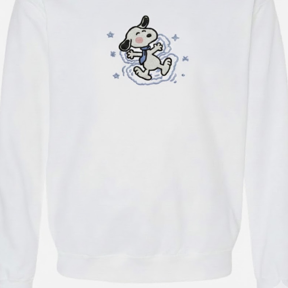 Winter Snoopy snow embroidered sweater